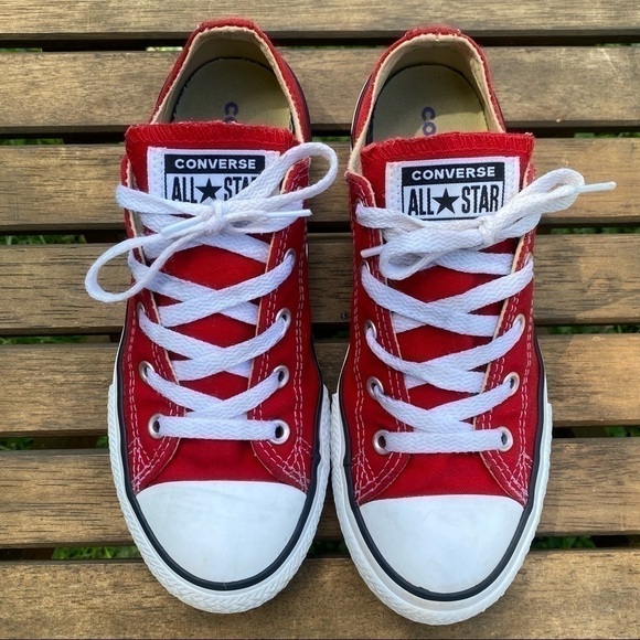 Youth Converse All  Star LowTop Red Size 3 - Picture 3 of 6